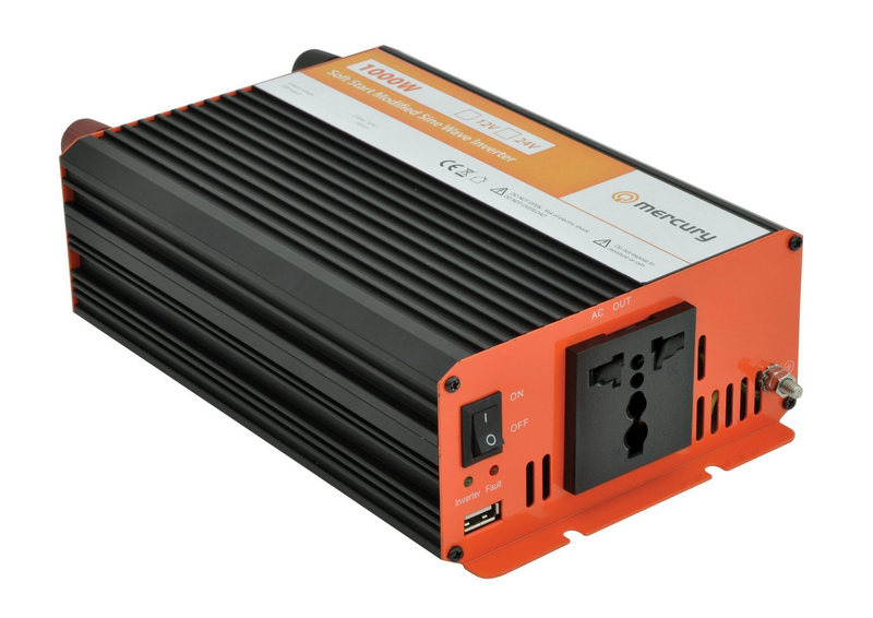 Product image: Mercury ims1000-12 12vdc 1000w inverter + USB 652.006uk, , medium-null