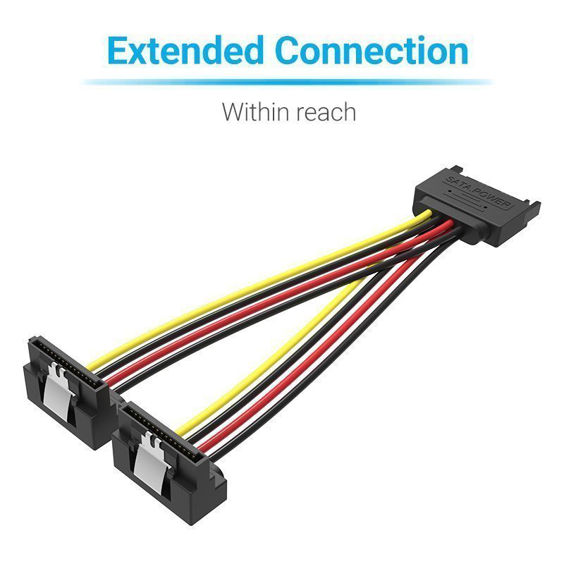 Vention it cable sata 15p m to 2x15p f power splitter 0.15m kdbbb, , medium-null