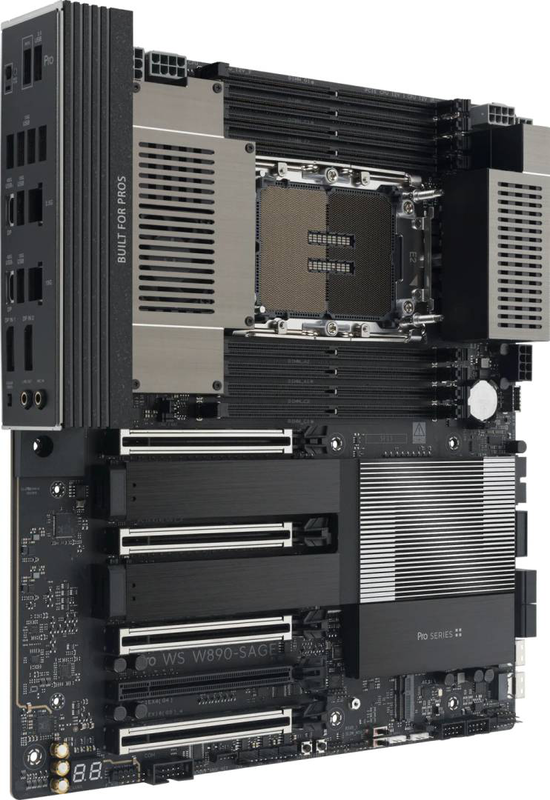 Asus pro ws w890-sage workstation motherboard socket lga 4710 intel w890 ceb 8x ddr5 rdimm pcie 5.0 10GBe 2.5GBe USB4-null
