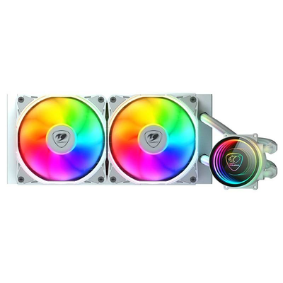 Cougar poseidon elite 240 argb liquid cooling white, , medium