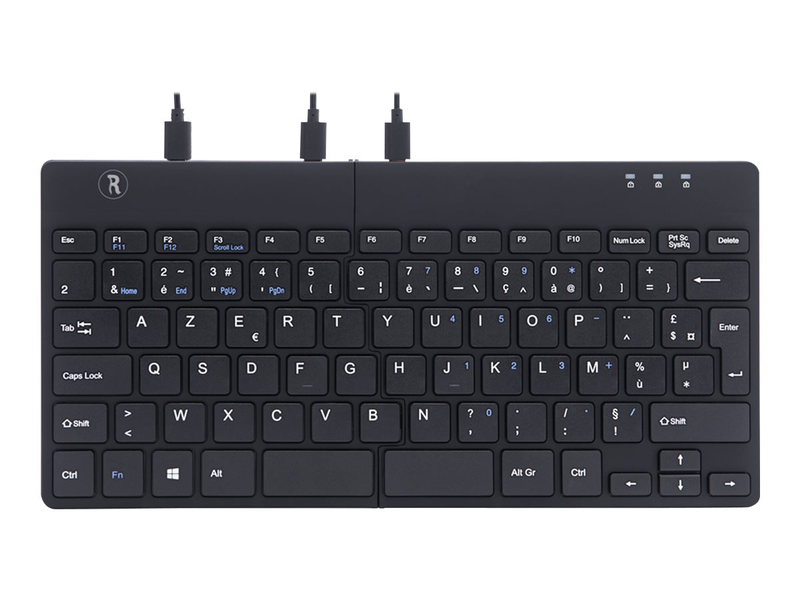 R-go split ergonomic keyboard, azerty(fr), black, wired - keyboard - USB - azerty - french - black, , medium-null