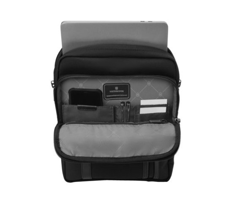 Werks professional cordura, crossbody laptop bag, black, , medium-null