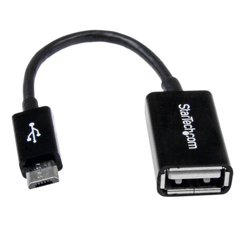 Startech  uUSBotg 13cm micro USB to USB otg host adapter cable m/f USB 2.0 shielded black-null