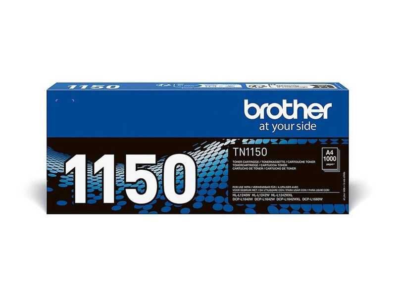 Brother tn-1150 original black toner cartridge 1000 pages for brother hl-l1240w and dcp-l1640w mono laser printers-null