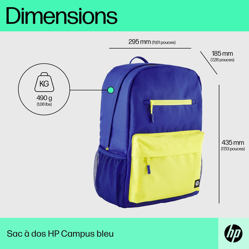 Hp - campus - notebook carrying backpack - 15.6" - blue-null