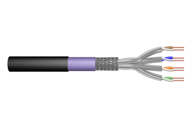 Digitus cat.7 s/ftp burial installation cable, 500 m, simplex, pe / 500 m / cat7 / s/ftp (s-stp) / black-null