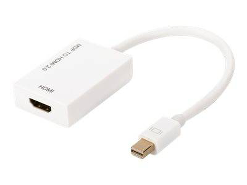 Assmann adapter mini displayport (m) to HDMI (f)  20cm white / active, molded, , medium-null
