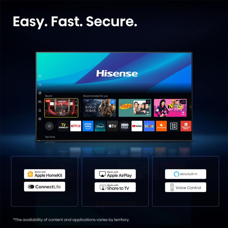 Hisense smart &tau;&eta;&lambda;&epsilon;ό&rho;&alpha;&sigma;&eta; 43" 4k led a6s-null