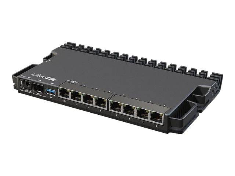 Mikrotik rb5009ug+s+in router 7x gigabit 2.5GBe 10g sfp+ USB 3.0 poe routeros l5 fanless rackmount black-null