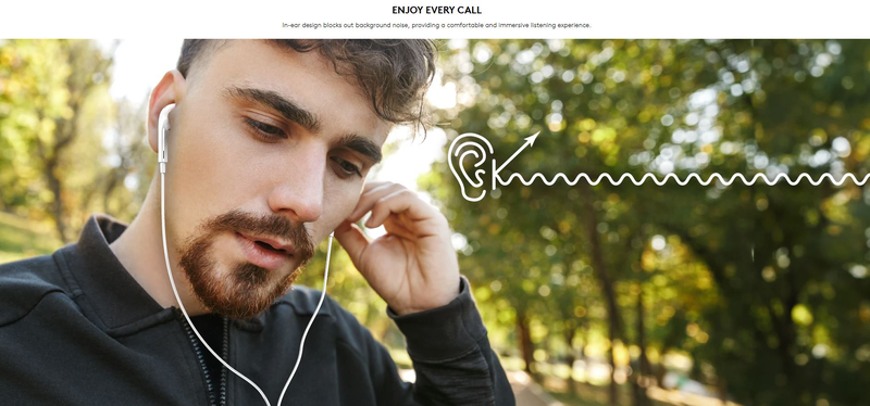 Genius mobile headset in-ear USB-c inline control hs-m365 white, , medium-null