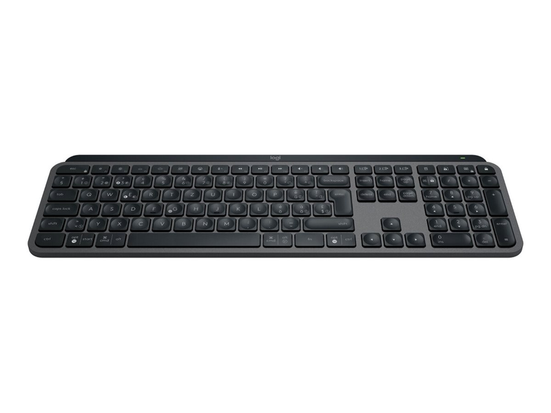 Logitech mx keys s - keyboard - backlit - wireless - bluetooth le - qwertz - swiss - key switch: scissor-key - graphite - with palm rest, , medium-null