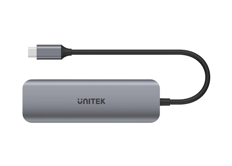 Unitek h1107c alum Type-C hub 3x USB3.1/sd/pd100w hub space grey, , medium-null