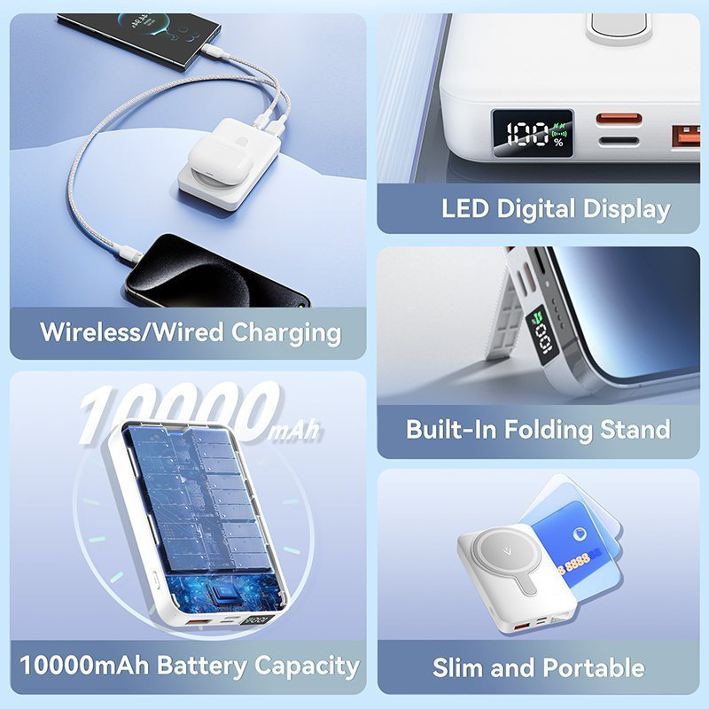 Vention powerbank wireless magnetic 10000mAh 22.5w black fhtb0, , medium-null