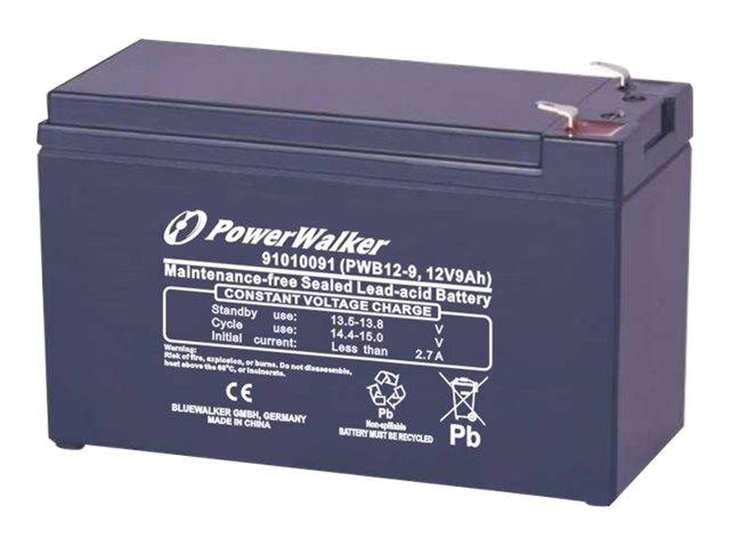 Powerwalker pwb12 series pwb12-9 / ups battery / 1 x battery / lead acid / 9 ah / for powerwalker vi 1000 rlp, vi 2000 rlp, vi 3000 rlp; battery pack bp i240r-20x9ah, , medium-null