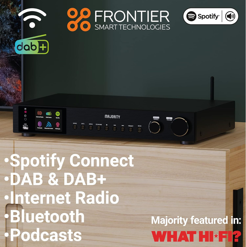 Product image: Majority radio fitzwilliam 2 Wi-Fi/bt/USB/fm/lineout/display black, , medium-null