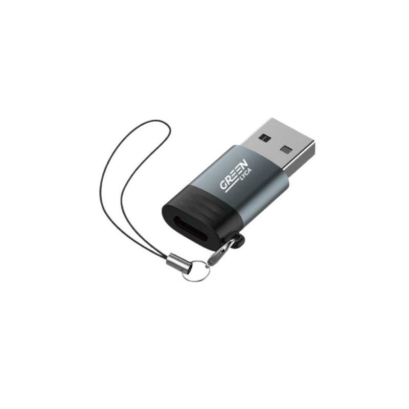 Green lyca Type-C to USB 2.0 otg adapter (gl69314), , medium-null