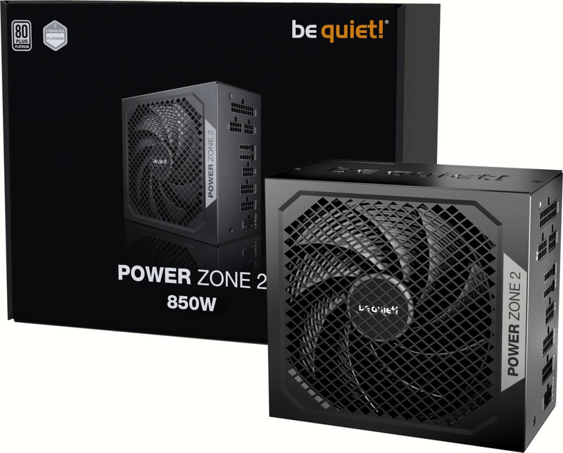 Be quiet! Power zone 2 850w atx 3.1 fully modular power supply 80 plus platinum cybenetics platinum 12v-2x6 black-null