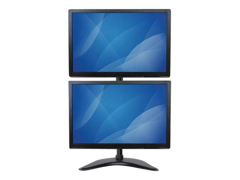 Startech armbarduov vertical dual monitor stand for 2 screens up to 27" 10kg vesa steel black-null
