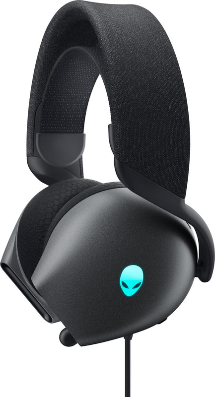 Alienware aw520h wired gaming headset 40mm hi-res drivers dolby atmos ai mic alienfx rgb USB and 3.5mm dark grey-null