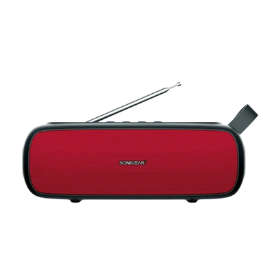 Sonic gear bluetooth 5.0 super bass fm radio 20w, Red, medium
