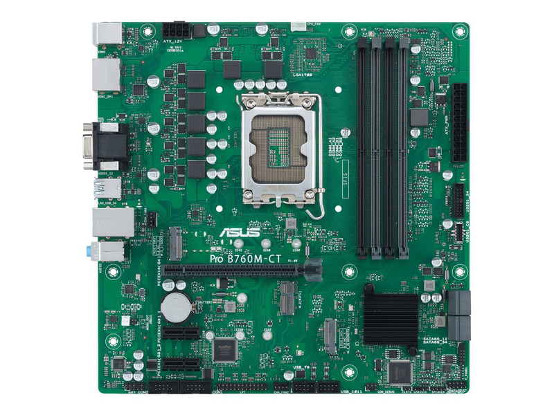 Asus pro b760m-ct-csm business micro-atx motherboard lga 1700 intel b760 ddr5 pcie 4.0 dual m.2 tpm 2.0 black-null