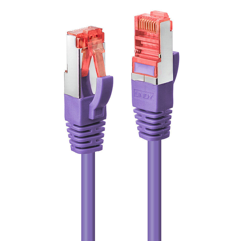 Lindy - patch cable - rj-45 (m) to rj-45 (m) - 50 cm - sftp, pimf - cat 6e - molded, snagless - violet-null
