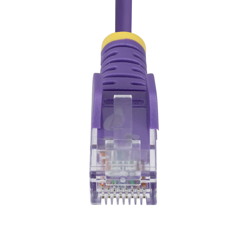 Startech.com 7m purple slim cat6 ethernet cable, snagless, 28awg, lszh patch cable rj-45 (m) to rj-45 (m) 7 m / 3.6 mm / utp / cat 5/5e/6 / ieee 802.3bt / halogen-free, snagless, stranded copper / purple-null