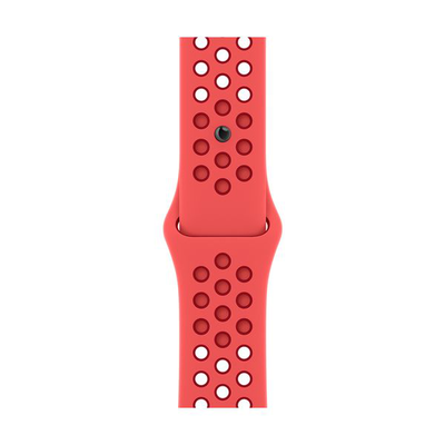 41mm bright crimson/gym red nike sport band