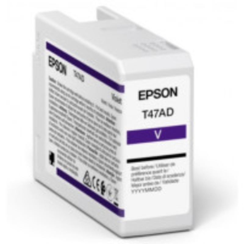 Epson ink cartridge singlepack ultrachrome pro 10 ink violet t47ad (50ml), , medium-null