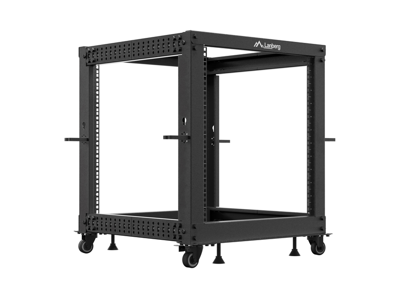 Lanberg open rack 19 12u adj.depth 600-1000mm black, , medium-null