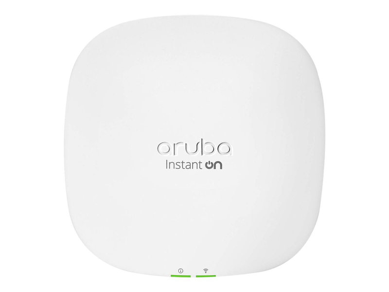 Hpe aruba instant on ap25 Wi-Fi 6 access point ax5400 dual-band 6-stream gigabit poe+ smart mesh with power adapter-null