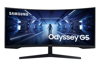 Samsung odyssey g5 lc34g55twwpxen 34" &omicron;&theta;ό&nu;&eta; va curved 165hz qhd 3440x1440, Black, medium