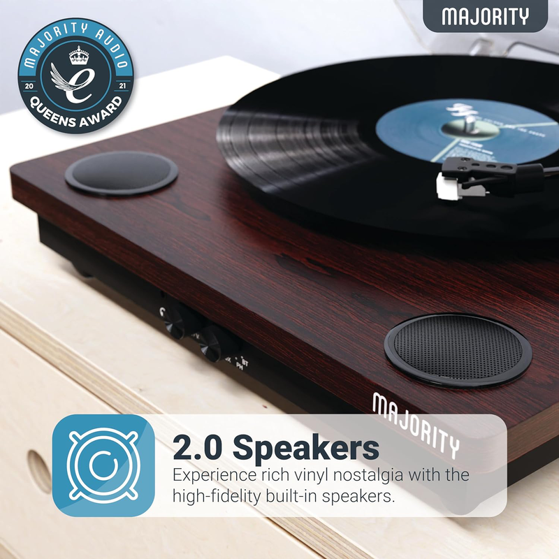Majority turntable moto audio technica cartridge digital record, cut & bt-null