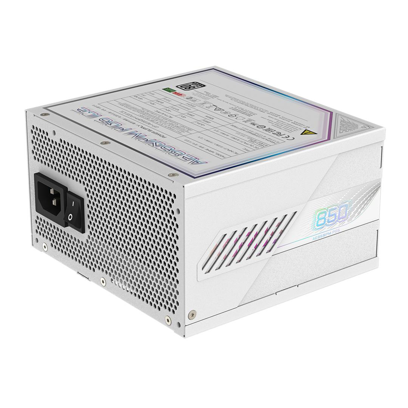 Gigabyte aorus elite p850w ice power supply - pcie 5.0, 80 plus platinum, fully modular design, 120mm fan, atx 3.0 compatible, eu plug, 850 w, 100 - 240 v, 50/60 hz, 12 a, active, 125 w, , medium-null