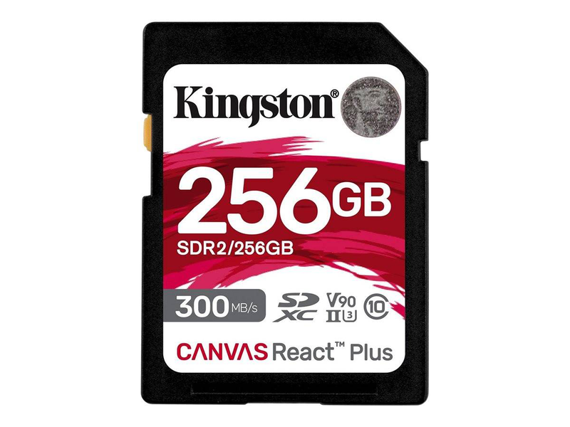 Kingston canvas react plus / flash memory card / 256GB / video class v90 / uhs-ii u3 / class10 / sdxc uhs-ii-null