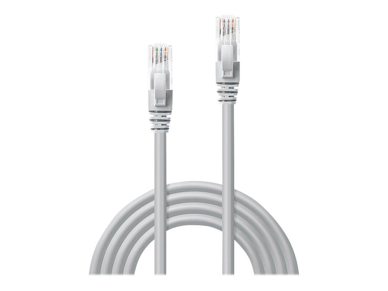 Lindy - patch cable - rj-45 (m) to rj-45 (m) - 1 m - utp - cat 6 - molded, snagless, stranded - grey-null