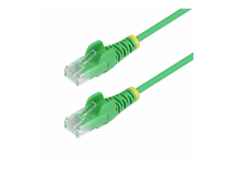 Startech.com 10m green slim cat6 ethernet cable, snagless, 28awg, lszh / patch cable / rj-45 (m) to rj-45 (m) / 10 m / 3.6 mm / utp / cat 5/5e/6 / ieee 802.3bt / halogen-free, snagless / green-null