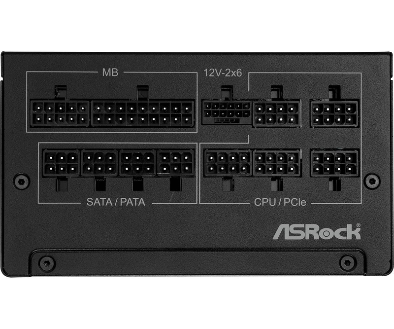 Asrock steel legend sl-1000g 1000w atx 3.1 fully modular power supply 80 plus gold cybenetics platinum 12v-2x6 black-null