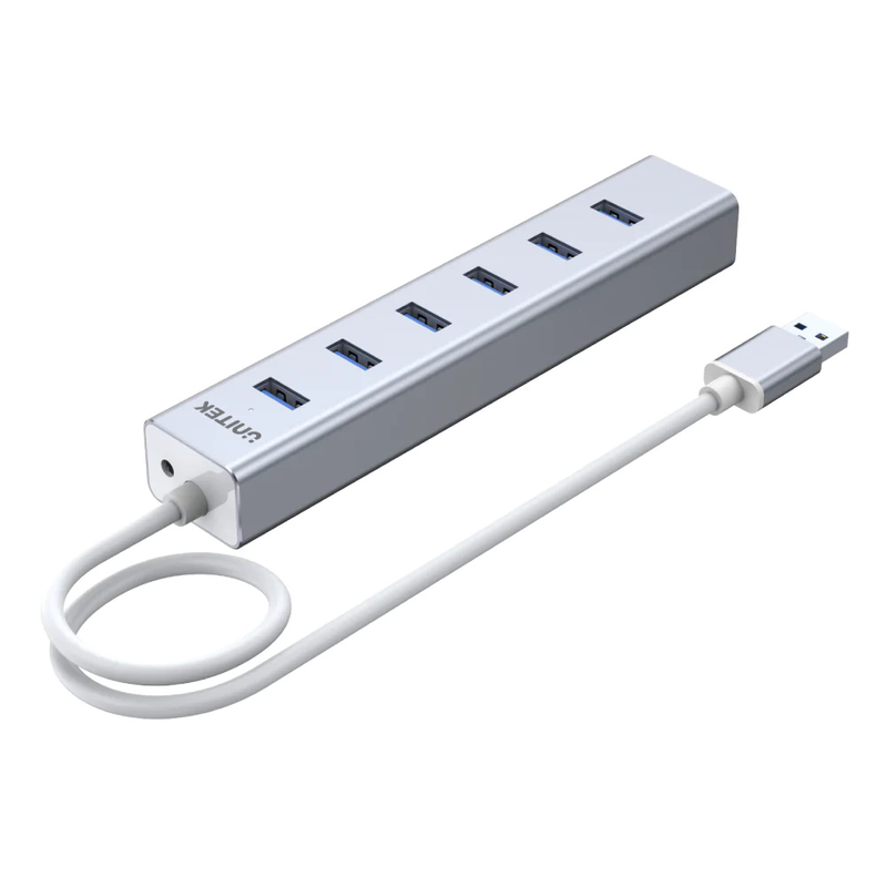 Unitek USB-a hub 7-port USB3.0 supports 5v2a power adaptor y-3090, , medium-null