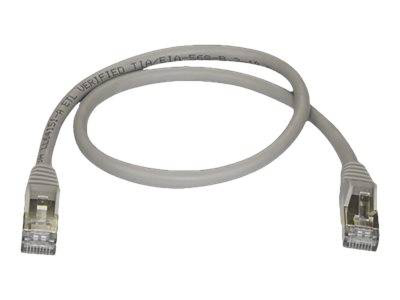 Startech.com 0.5m gray cat6a&nbsp;shielded ethernet patch cable &nbsp;rj-45 (m) / stp / cat6a / snagless / grey-null