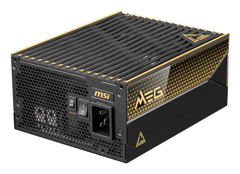 Msi meg ai1600t pcie5 1600w power supply atx 3.1 80 plus platinum cybenetics titanium fully modular dual 12v-2x6 black-null