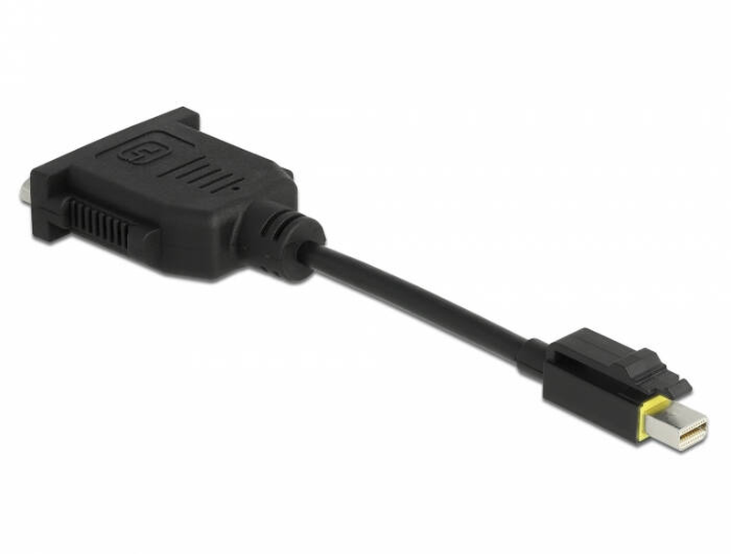 Delock / adapter / single link / mini displayport (m) latched to dvi-i (f) / displayport 1.1 / 15 cm / halogen-free / black-null