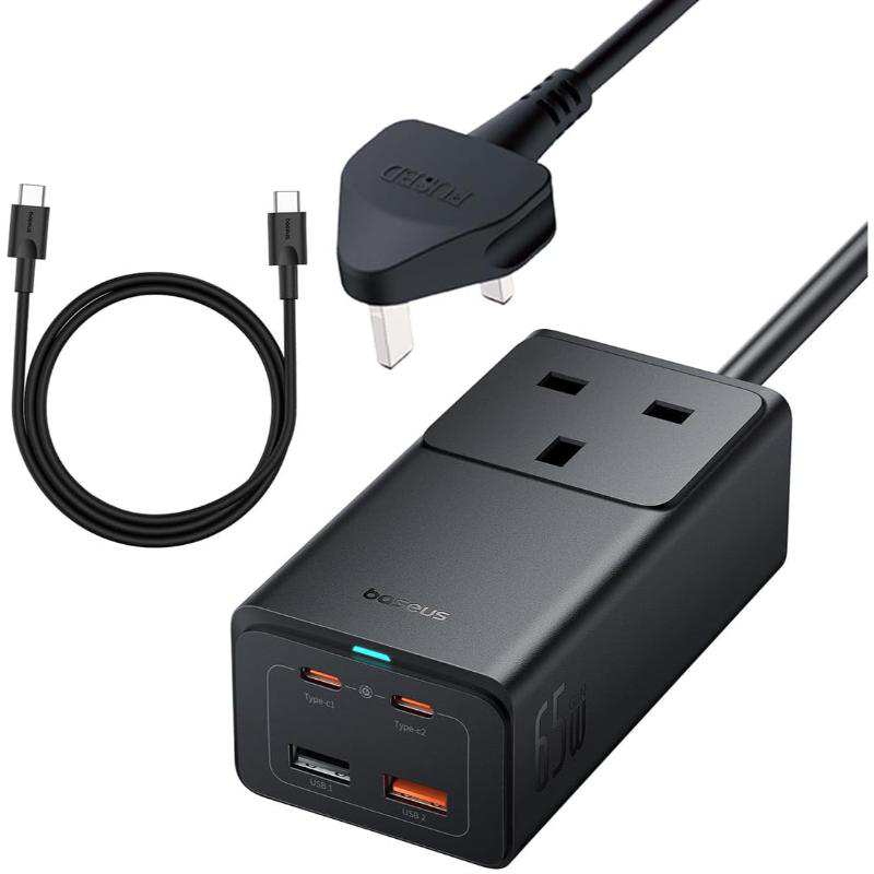 Baseus φορτιστης 100w 2c+2u - μαυρο, , medium image number null