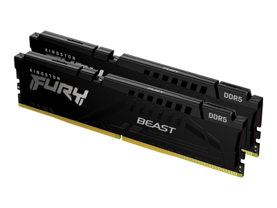 Kingston fury beast - ddr5 - kit - 16GB: 2 x 8GB - dimm 288-pin - 6000 mhz / pc5-48000 - cl30 - 1.4 v - unbuffered - on-die ecc - black, , medium