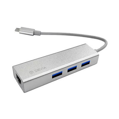 Devia leopard Type-C3.1 to rj45/USB 3.1 hub (1000mbps), , medium