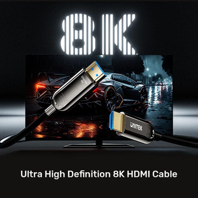 Unitek fiber optic HDMI 2.1 cable 8k60hz 30.0m c11085gy-30m, , medium-null