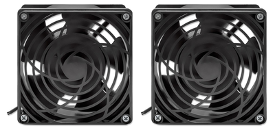 Intellinet - rack roof fan - for network cabinet (wall distributor) - wall rack cabinet mountable - black - 19" (pack of 2), , medium