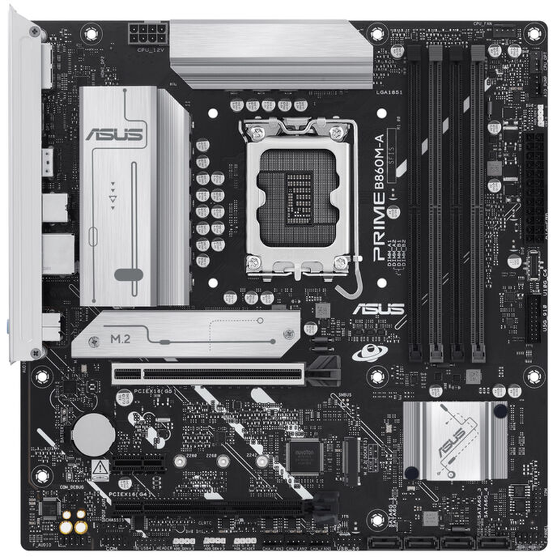 Asus prime b860-plus-csm business motherboard atx lga1851 intel b860 ddr5 pcie 5.0 USB-c 20GBps, , medium-null