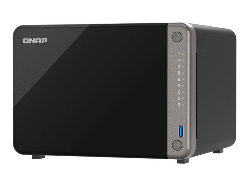 Qnap ts-ai642 / nas server / 6 bays / sata 6GB/s / raid 0, 1, 5, 6, 10, 50, jbod / ram 8GB / gigabit ethernet / 2.5 gigabit ethernet / iscsi support, , medium-null