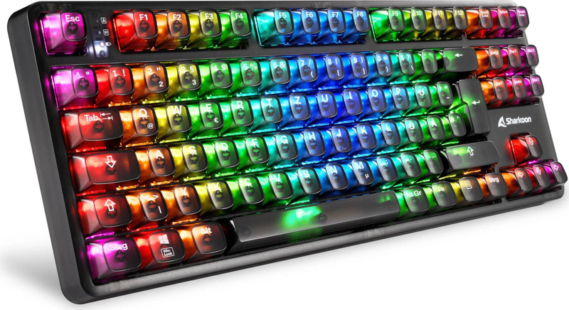 Sharkoon gaming tastatur crystal shark schwarz de / keyboard / qwertz, , medium-null